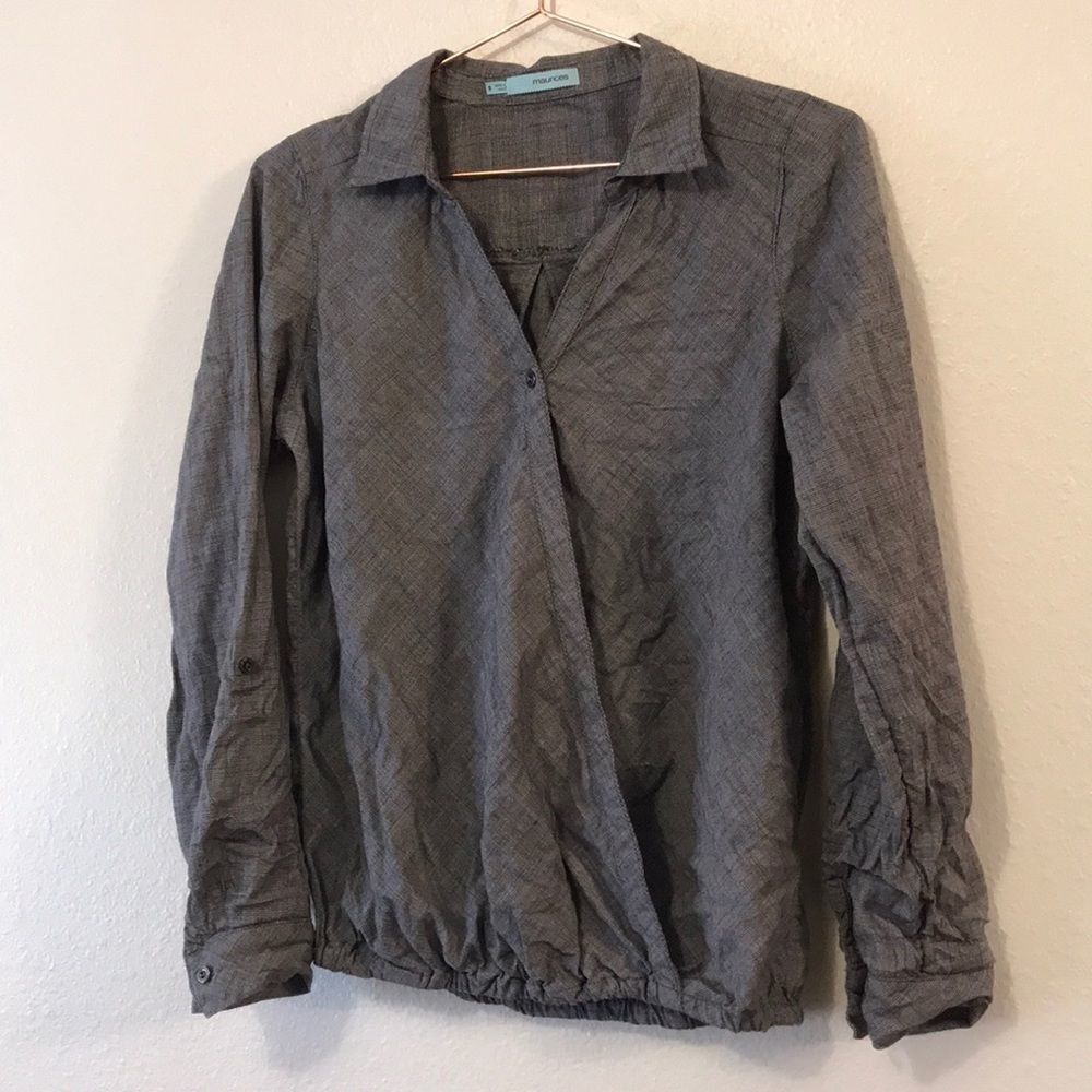 Collared wrap shirt